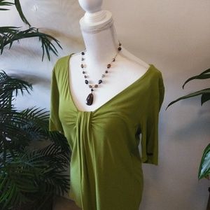 CHICOS Green Knit  top